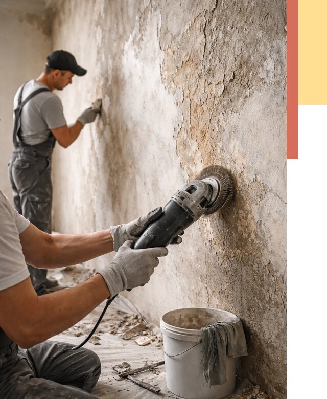 Снятие и удаление краски со стен в каменке от 2124 руб. — ОТДЕЛОЧНИК-Кам