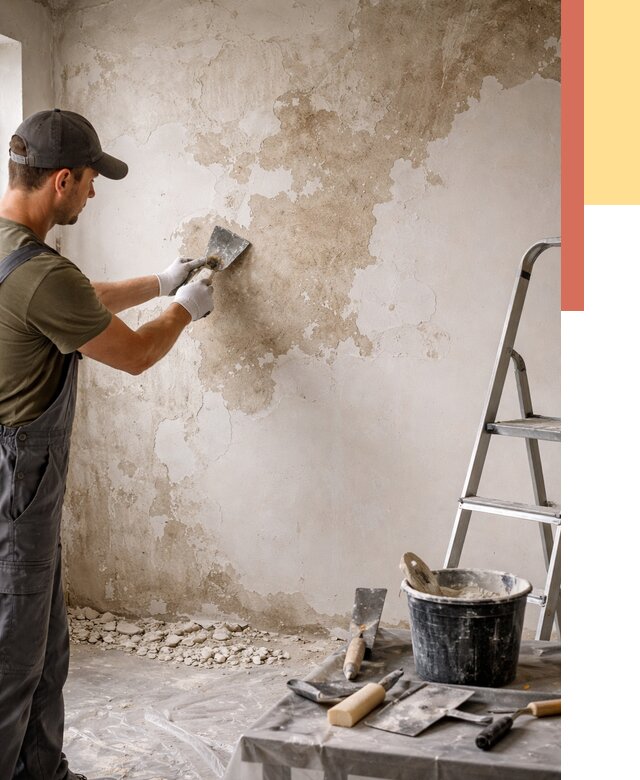 Снятие старой шпаклевки в каменке от 1871 руб. — быстро и недорого | ОТДЕЛОЧНИК-Кам