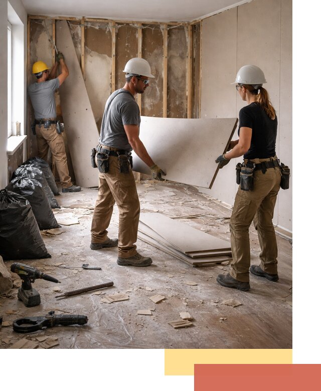 Демонтаж стеновых панелей в каменке быстро и аккуратно