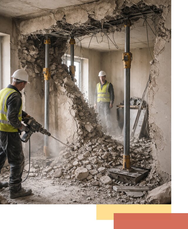 Снос несущих стен в каменке с гарантией безопасности и качества