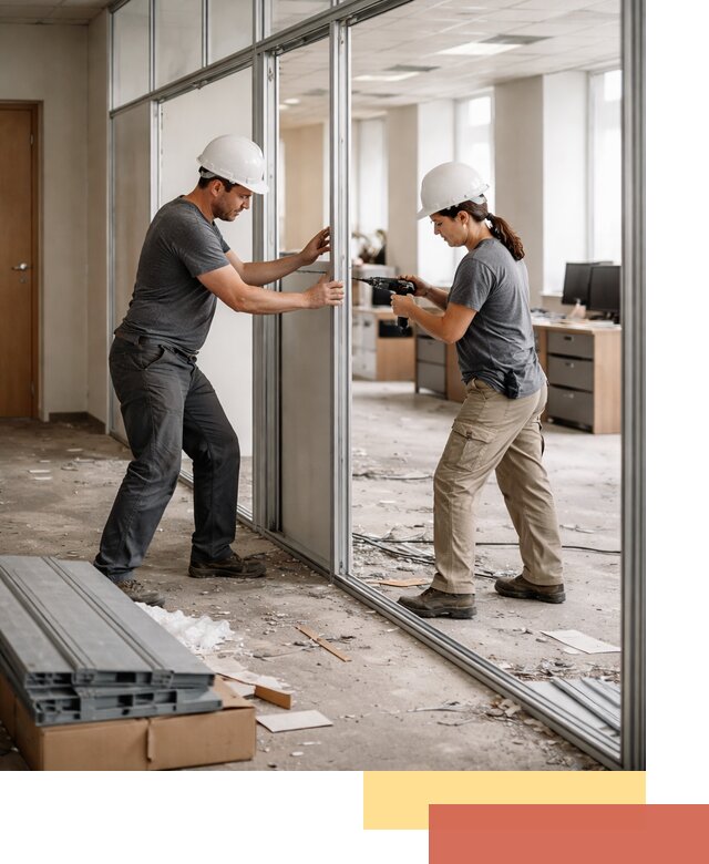 Демонтаж алюминиевых перегородок в каменке быстро и аккуратно