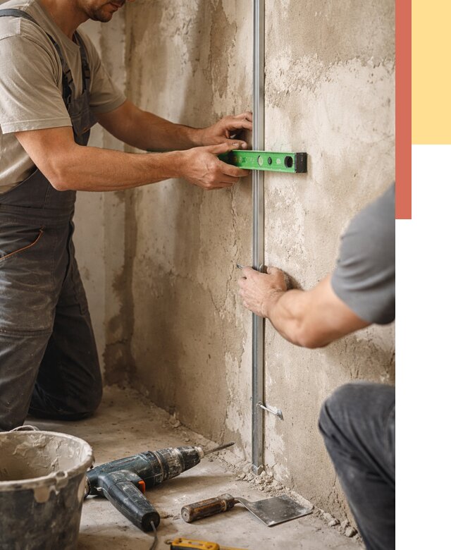 Установка штукатурных маяков в каменке от 7081 руб. — быстро и недорого | ОТДЕЛОЧНИК-Кам