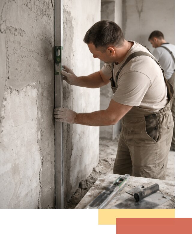 Установка штукатурных маяков в каменке с гарантией качества