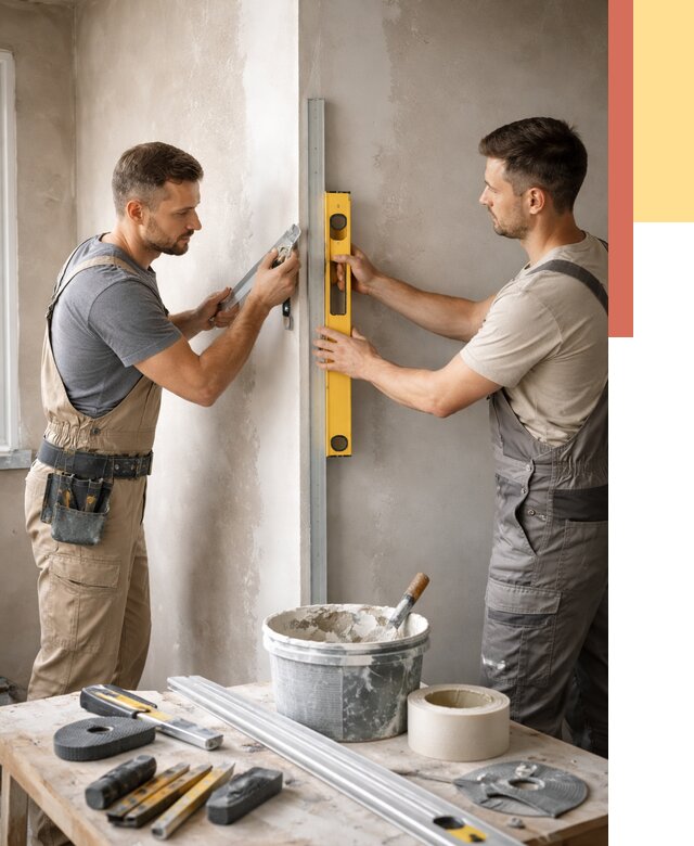 Выведение углов стен в каменке от 1871 руб. быстро и недорого | ОТДЕЛОЧНИК-Кам