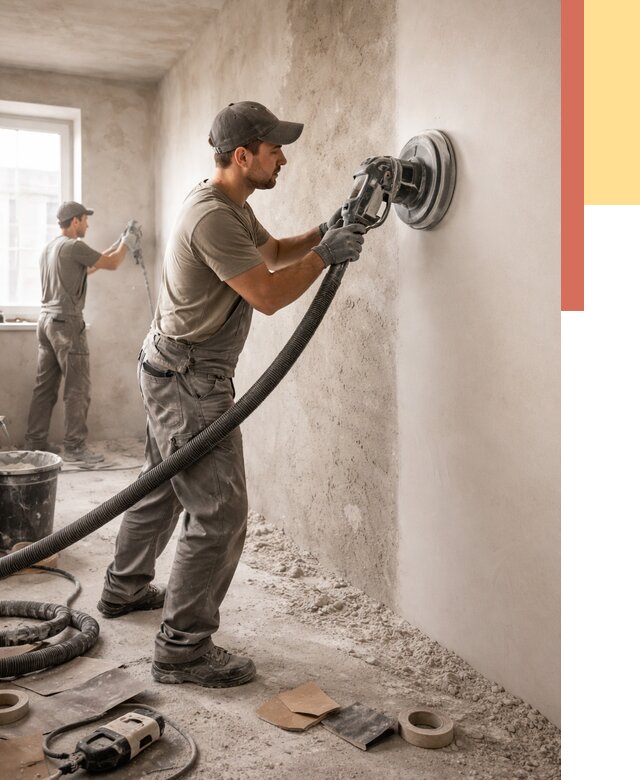 Шлифовка стен в каменке от 1214 руб/м2 — быстро и недорого | ОТДЕЛОЧНИК-Кам