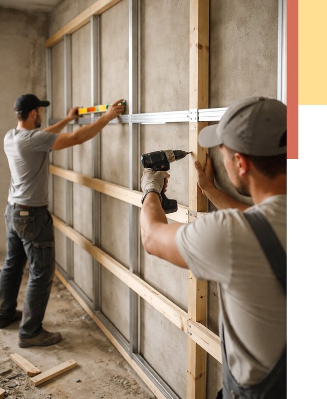 Устройство обрешетки под панели в каменке от 2124 руб. — монтаж под ключ | ОТДЕЛОЧНИК-Кам