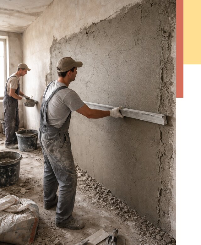 Цементная штукатурка стен в каменке от 4552 руб/м2 — быстро и недорого | ОТДЕЛОЧНИК-Кам