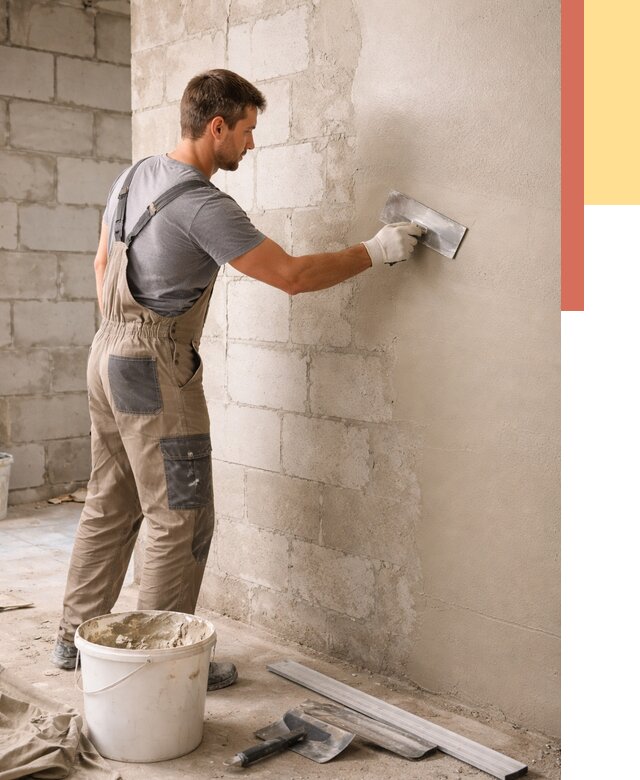 Штукатурка стен из газобетона в каменке от 2124 руб./м2 — быстро и недорого | ОТДЕЛОЧНИК-Кам