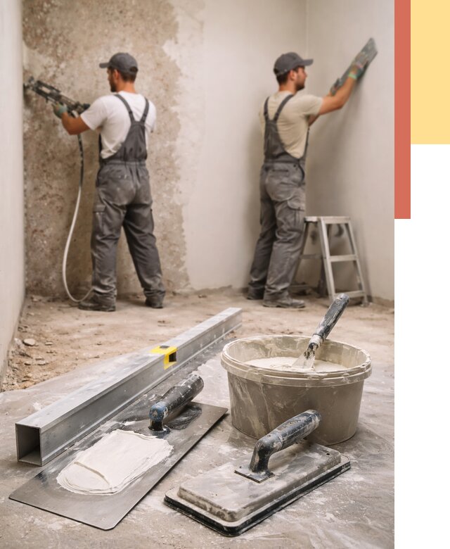 Штукатурка стен под обои в каменке от 4552 руб./м2 — выравнивание под обои | ОТДЕЛОЧНИК-Кам