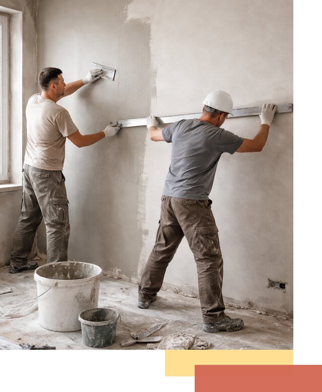 Штукатурка стен под покраску в каменке качественно и быстро
