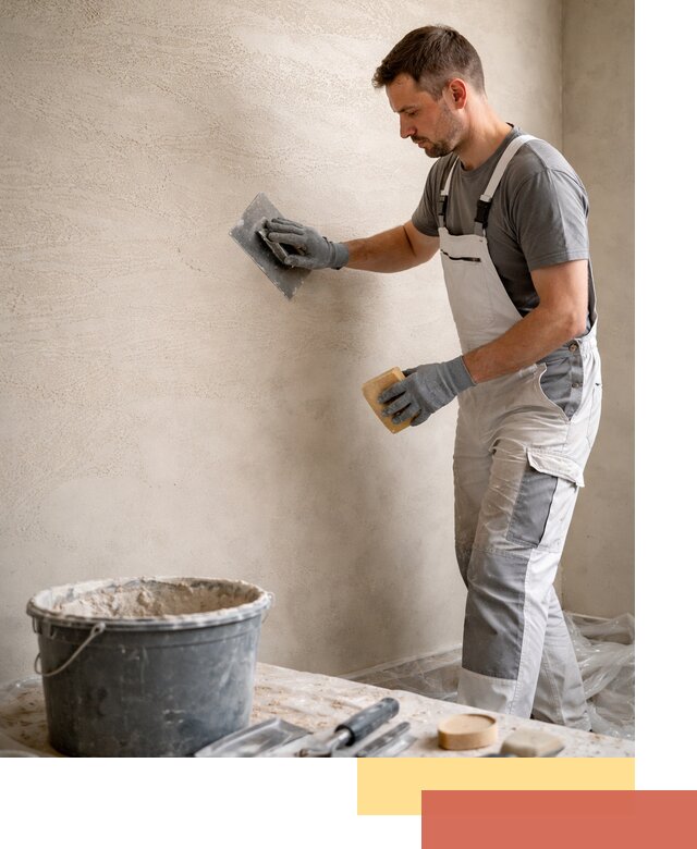 Декоративная штукатурка травертин в каменке для стен и потолков