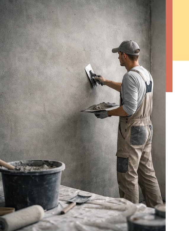 Декоративная штукатурка под бетон в каменке от 2529 руб./м² — нанесение под ключ | ОТДЕЛОЧНИК-Кам