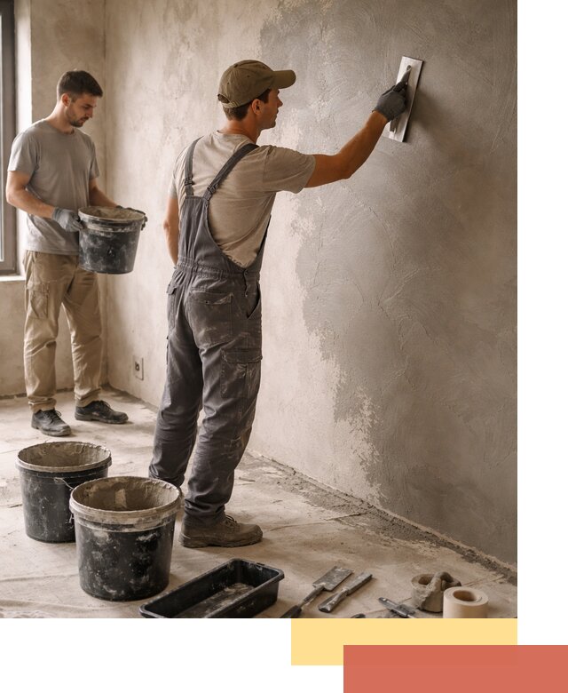 Нанесение микроцемента на стены в каменке качественно и быстро