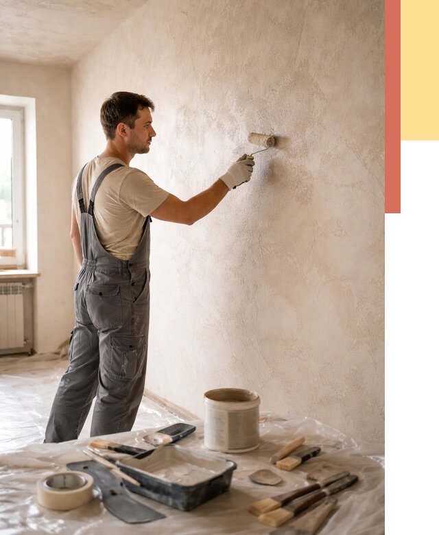 Нанесение лессирующей краски по декоративке в каменке от 1770 руб. | ОТДЕЛОЧНИК-Кам