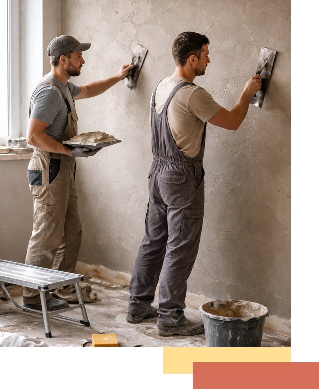 Ремонт декоративной штукатурки и восстановление фактуры в каменке