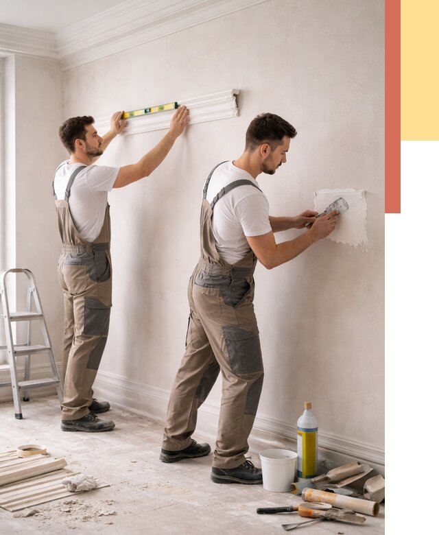 Монтаж лепнины на стены в каменке от 4552 руб. — недорого, быстро | ОТДЕЛОЧНИК-Кам