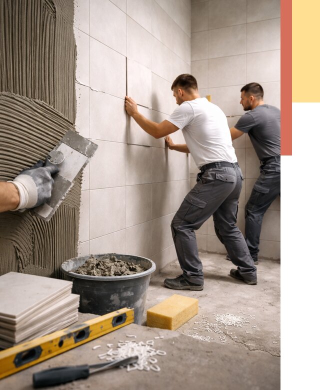 Укладка плитки на стены в каменке от 860 руб. — качественно и недорого | ОТДЕЛОЧНИК-Кам