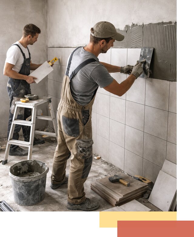 Укладка плитки на стены в каменке профессионально и надежно