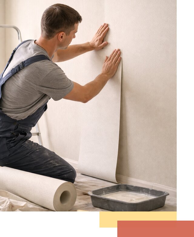 Поклейка флизелиновых обоев в каменке качественно и быстро