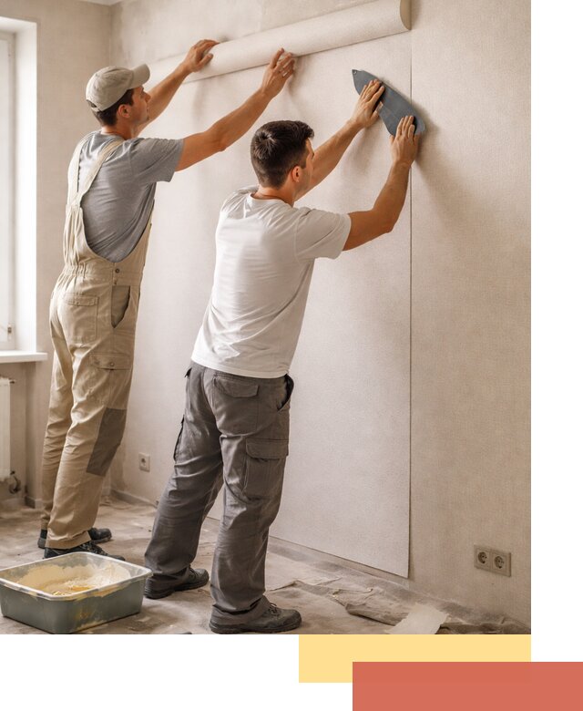 Поклейка виниловых обоев в каменке профессионально и качественно