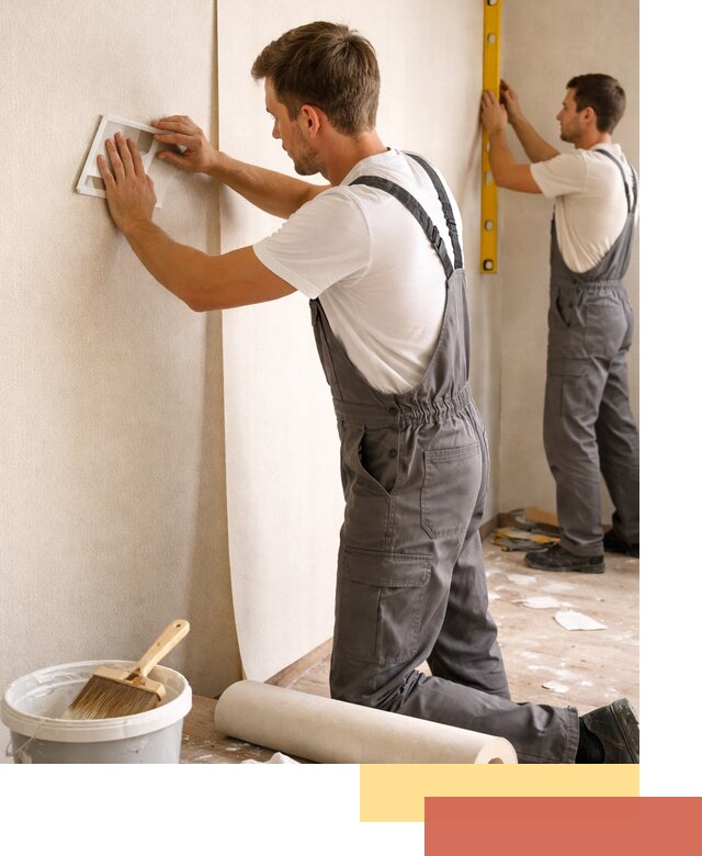 Поклейка бумажных обоев в каменке качественно и недорого