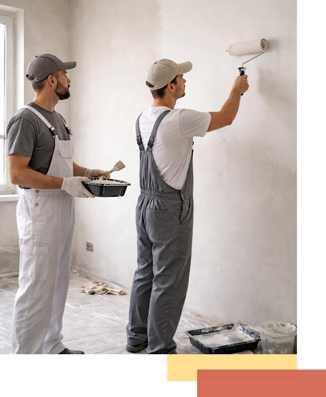 Покраска стен водоэмульсионной краской в каменке