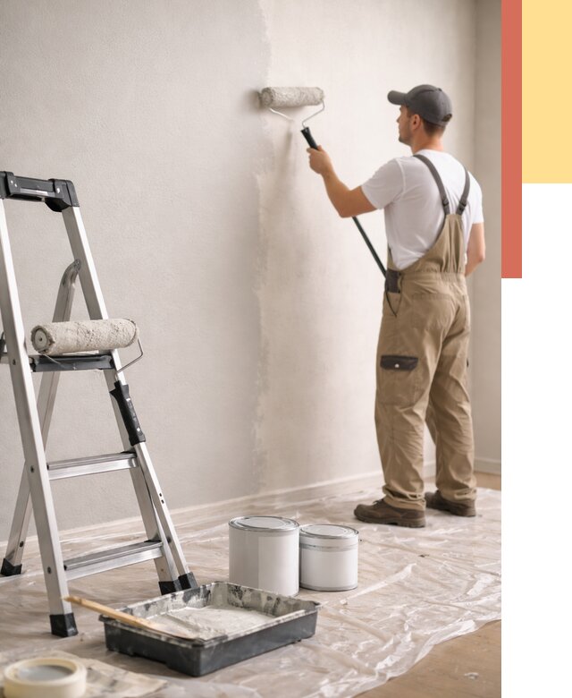 Покраска стен латексной краской в каменке от 4552 руб. за м2 | ОТДЕЛОЧНИК-Кам