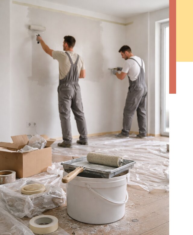 Покраска стен в квартире в каменке от 2529 руб/м2 — быстро и недорого | ОТДЕЛОЧНИК-Кам