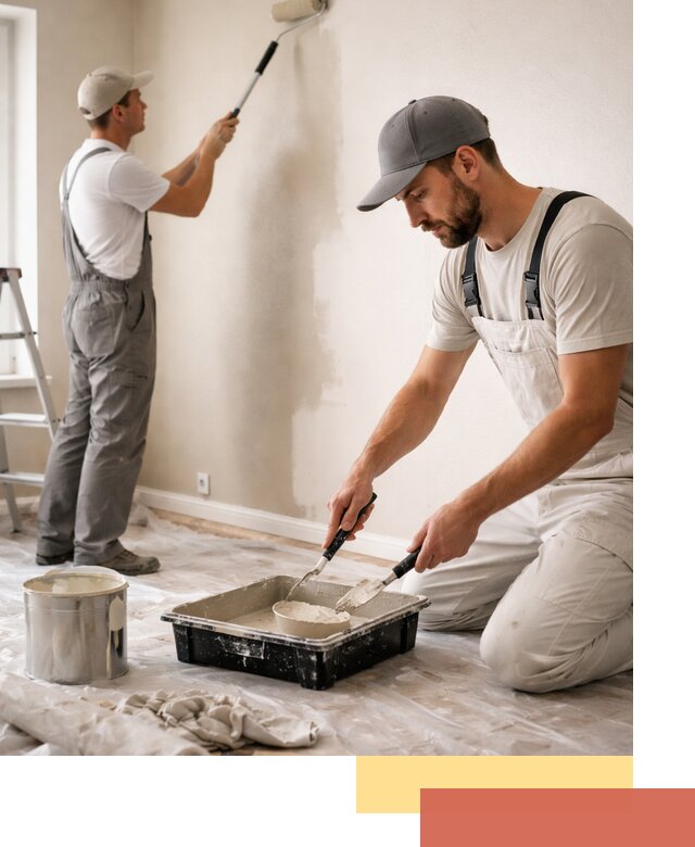 Покраска стен в квартире в каменке — профессионально и аккуратно