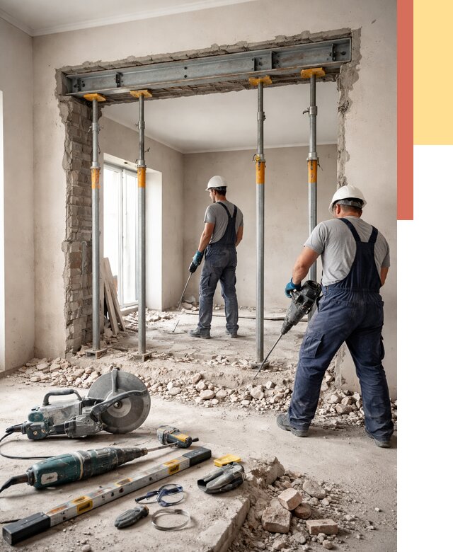 Прорезка проема в стене в каменке от 4552 руб. — быстро и недорого | ОТДЕЛОЧНИК-Кам