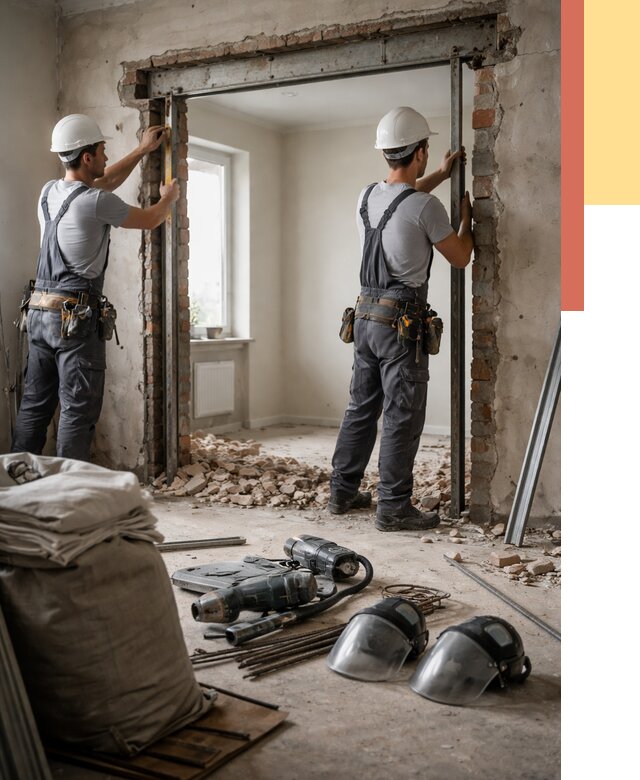 Расширение дверного проема в каменке от 12644 руб. под ключ | ОТДЕЛОЧНИК-Кам