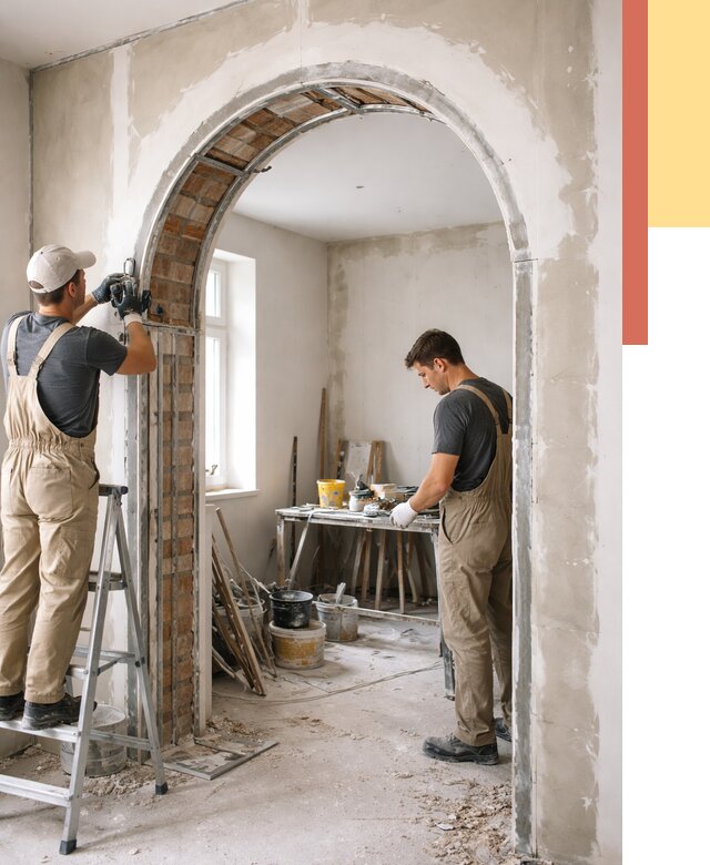 Устройство арочного проема в каменке от 9609 руб. под ключ — быстро и недорого | ОТДЕЛОЧНИК-Кам