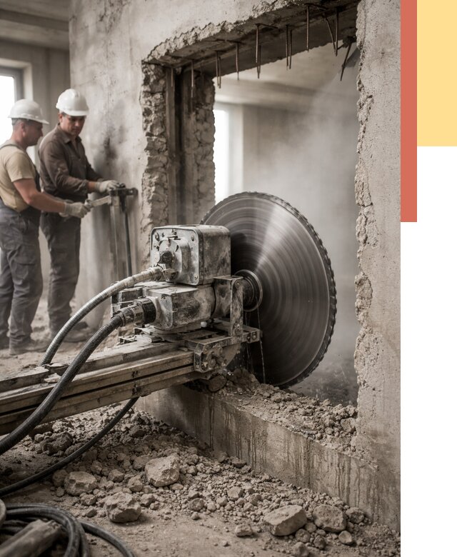 Алмазная резка проемов в каменке от 4552 руб. быстро и недорого | ОТДЕЛОЧНИК-Кам