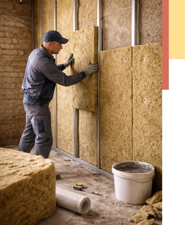 Утепление стен минватой в каменке от 1366 руб./м2 — недорого и быстро | ОТДЕЛОЧНИК-Кам