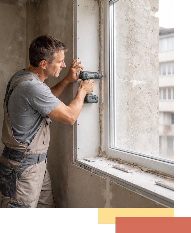 Монтаж гипсокартонных откосов в каменке под ключ