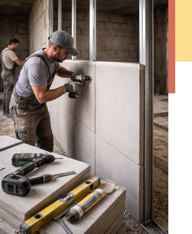 Кладка влагостойких перегородок ПГП в каменке от 1214 руб. под ключ | ОТДЕЛОЧНИК-Кам