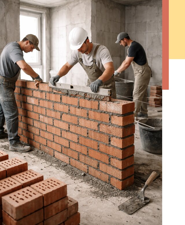 Кладка перегородок из кирпича в каменке от 3540 руб. за м² | ОТДЕЛОЧНИК-Кам