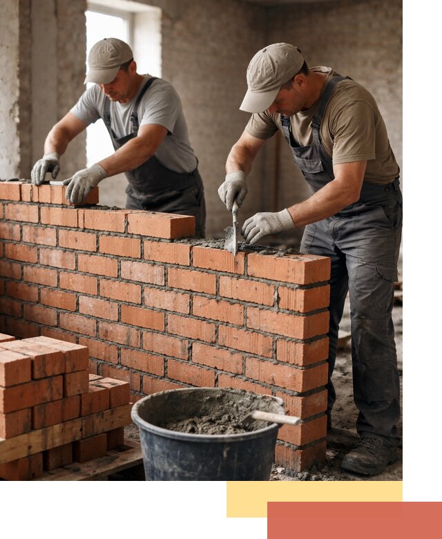 Кладка кирпичных перегородок под ключ в каменке