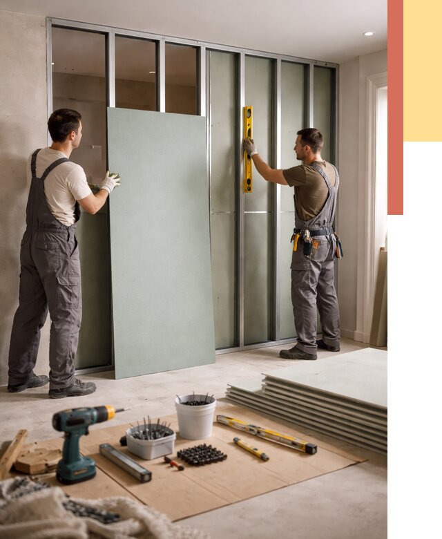 Перегородка из влагостойкого гипсокартона в каменке от 4855 руб. — монтаж под ключ | ОТДЕЛОЧНИК-Кам