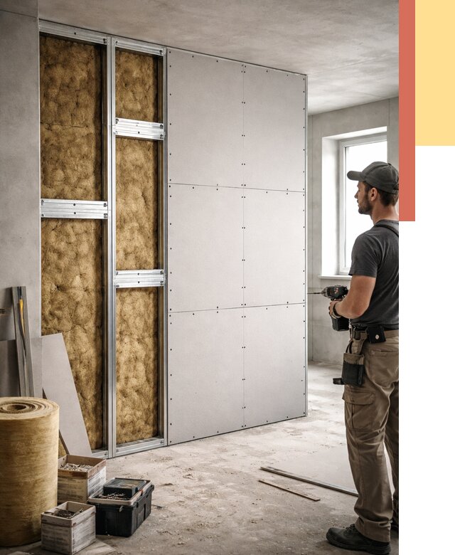 Усиленная перегородка под навеску в каменке от 12947 руб. — монтаж под ключ | ОТДЕЛОЧНИК-Кам