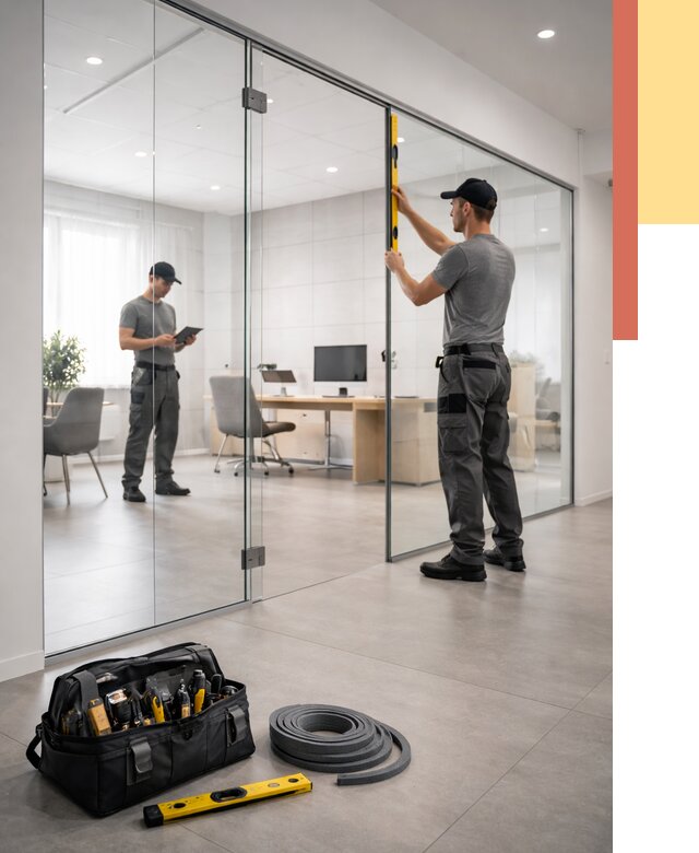 Цельностеклянные перегородки под ключ в каменке от 9609 руб. — монтаж и цены | ОТДЕЛОЧНИК-Кам