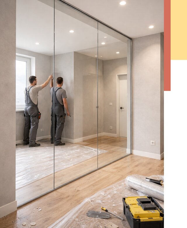 Безрамные стеклянные перегородки в каменке — монтаж от 9609 руб. | ОТДЕЛОЧНИК-Кам