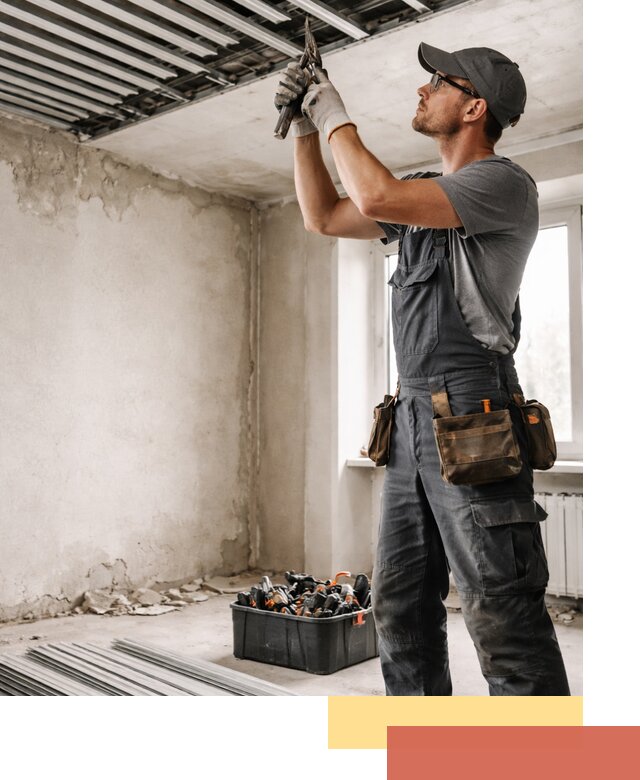 Демонтаж реечного потолка в каменке быстро и аккуратно