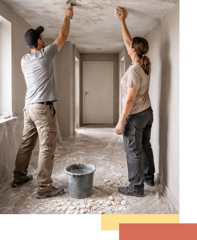 Удаление побелки с потолка в каменке — быстро и аккуратно