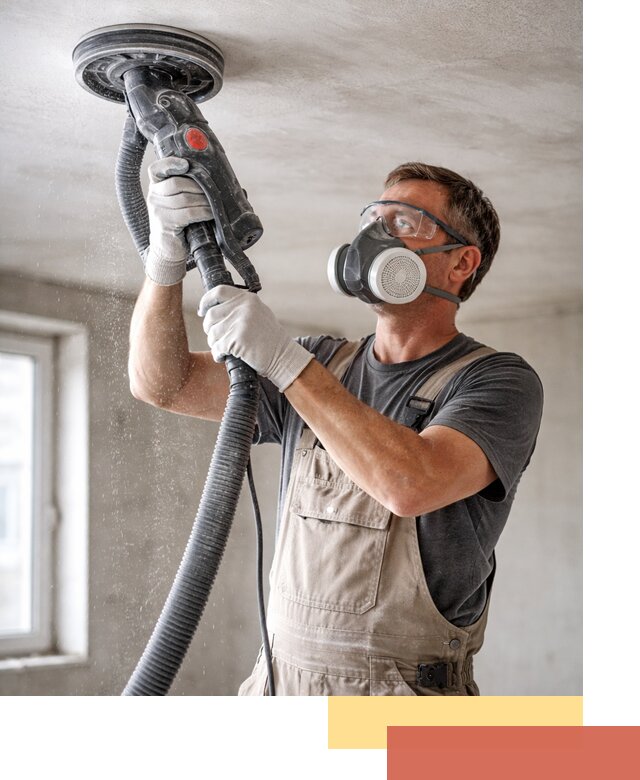 Шлифовка потолка в каменке — качественная подготовка под отделку