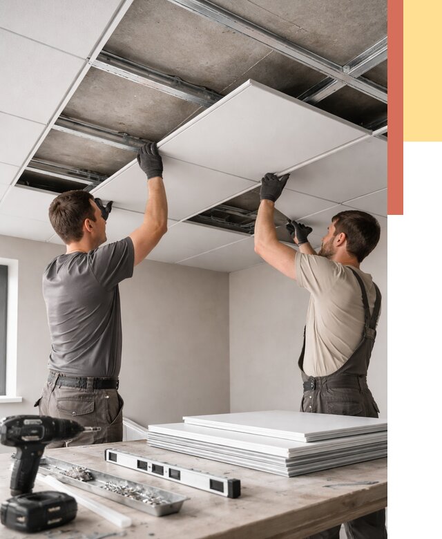 Монтаж кассетного потолка в каменке от 4552 руб/м2 — установка и сборка | ОТДЕЛОЧНИК-Кам