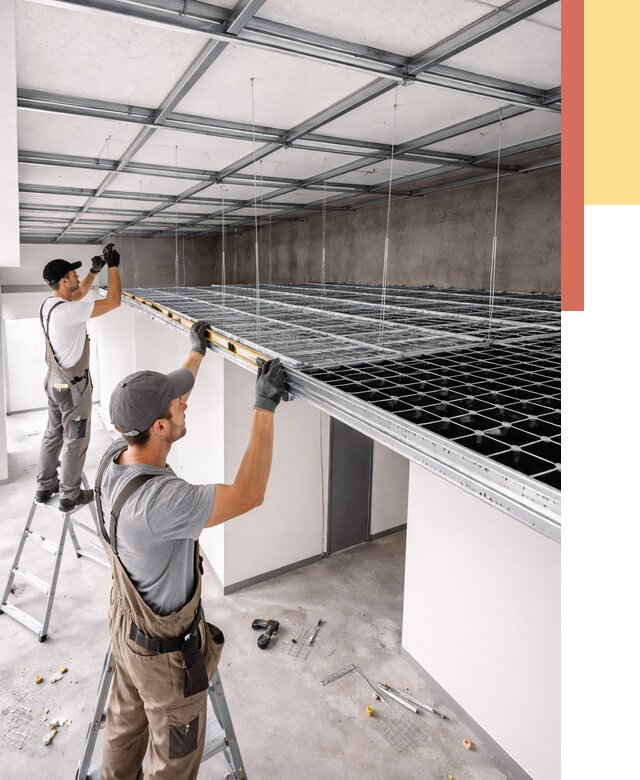 Монтаж потолка грильято в каменке от 455 руб./м² — быстрая сборка под ключ | ОТДЕЛОЧНИК-Кам