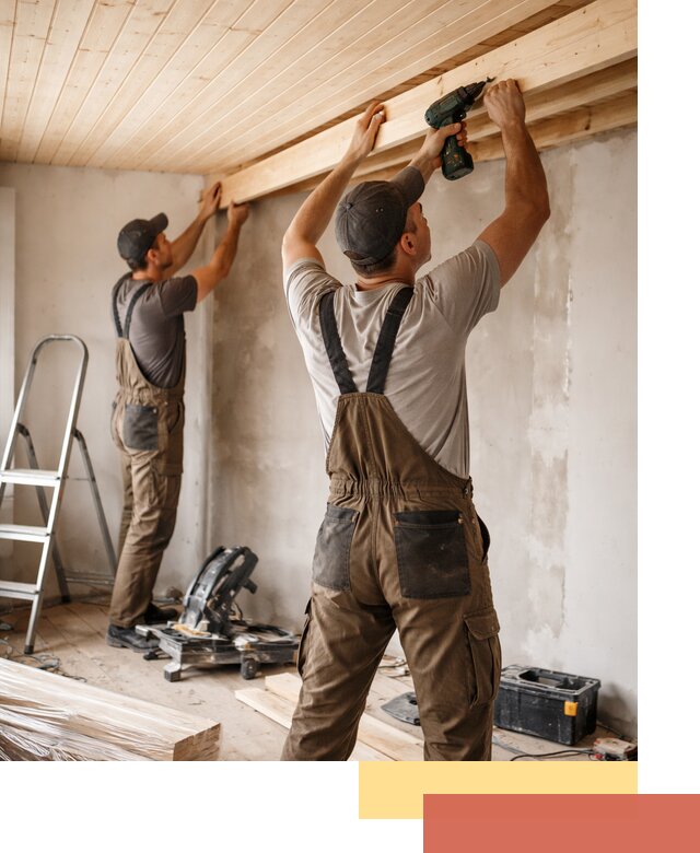 Монтаж потолка из вагонки в каменке профессионально и аккуратно