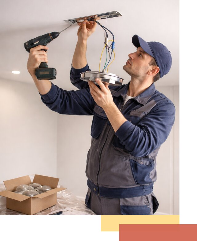 Установка люстры в натяжной потолок в каменке