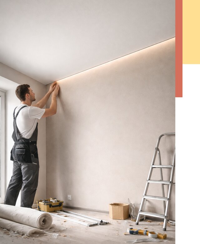 Теневые натяжные потолки в каменке от 8294 руб. под ключ | ОТДЕЛОЧНИК-Кам